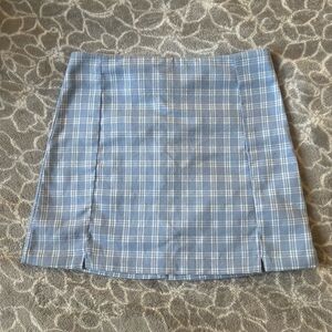 Blue Plaid Skirt